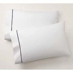 Ralph Lauren‎ Palmer Percale Organic Cotton King Pillow Case NEW Loft Gray